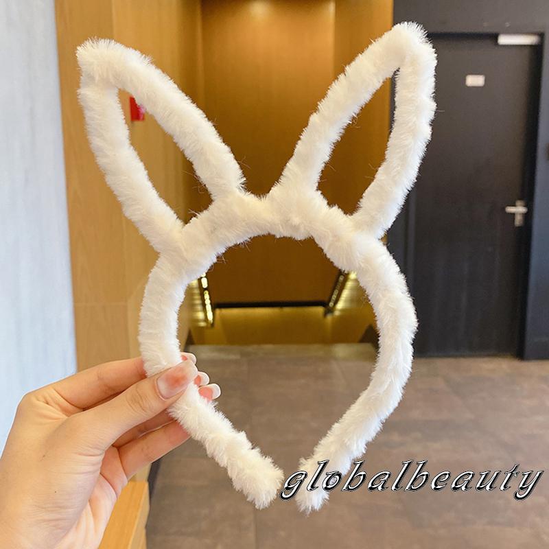 Băng Đô Cài Tóc Hình Tai Thỏ Nhồi Bông Phong Cách Halloween