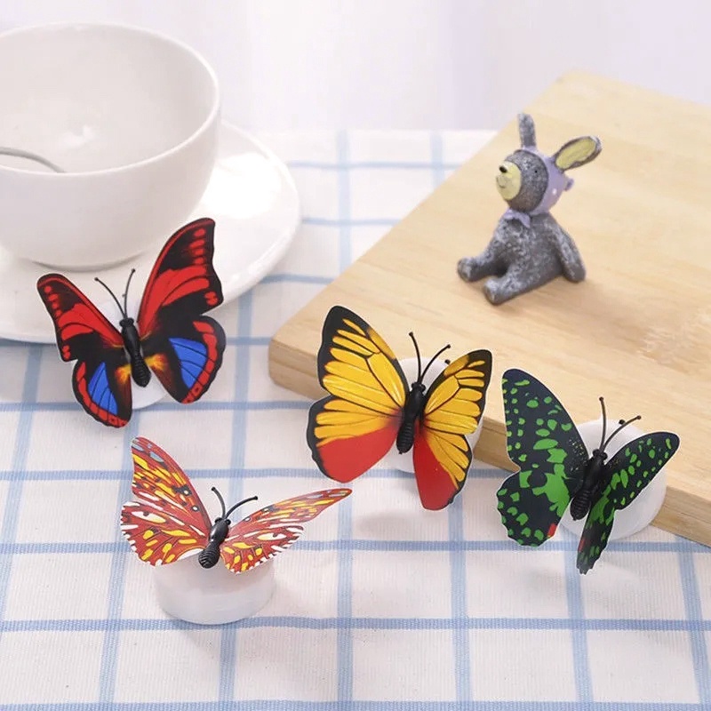 Đèn Ngủ Hình Bươm Bướm Nhiều Màu Sắc Dùng Trang Trí Nhà Cửa