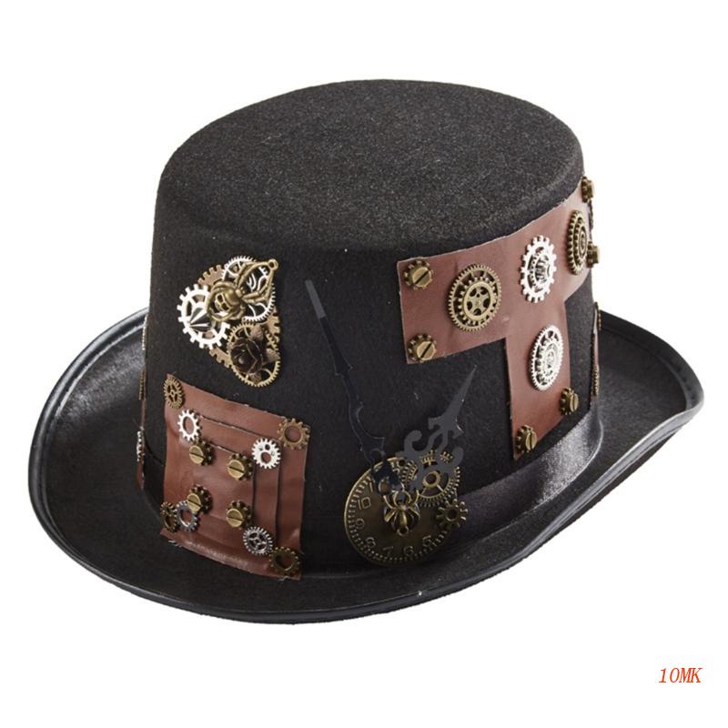 Xiangbao Mũ Bowler Hat Steampunk Thời Gian Steampunk Hóa Trang Halloween Phong Cách Steampunk