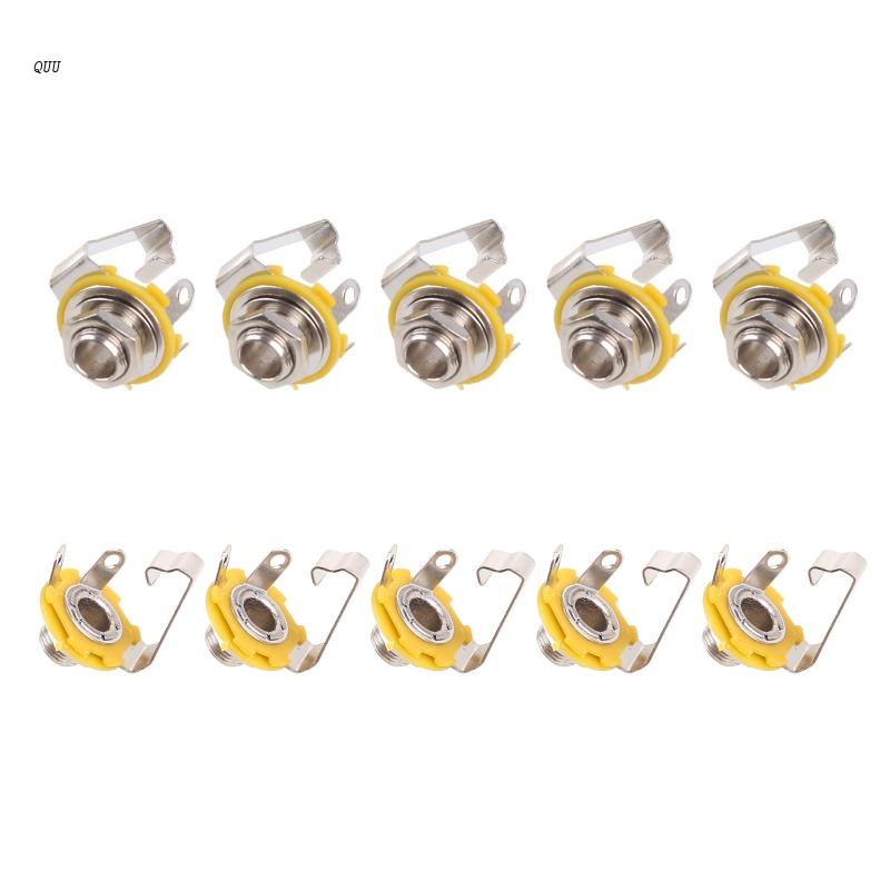 Set 10 Giắc Cắm Đầu Vào 6.35mm 1 / 4 &quot;Cho Đàn Guitar Điện