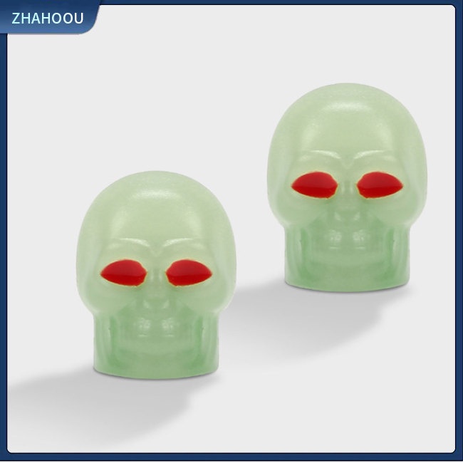 ☃Phụ Kiện Trang Trí Nhà Cửa Kiểu Dáng Dễ Thương Xinh Xắn☃ Vỏ Bọc Van Bánh Xe Dạ Quang Hình Đầu Lâu Độc Đáo