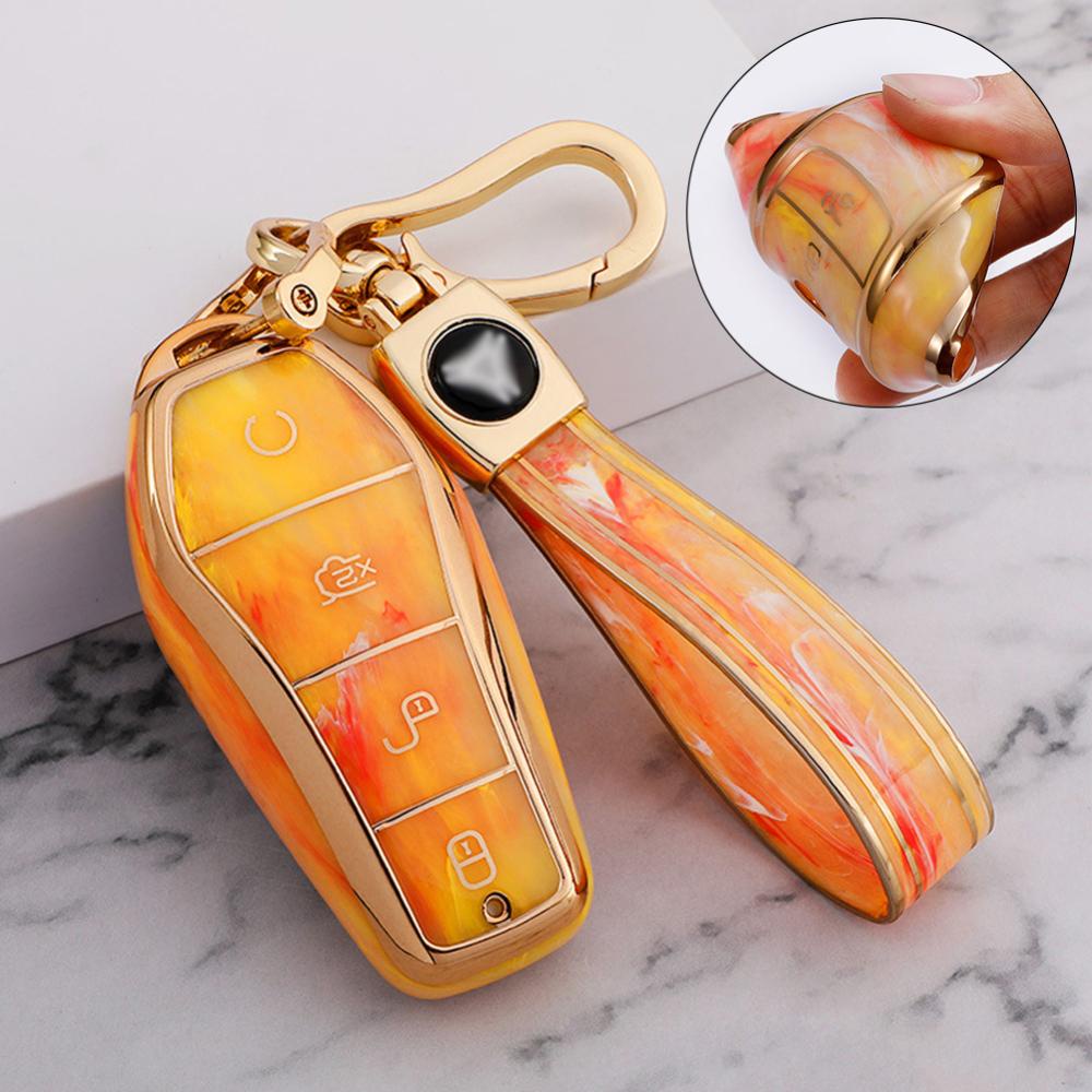 Vỏ Bọc Chìa Khóa Điều Khiển Từ Xa 4 Nút Cho Xe Hơi BYD Qin Plusdmi Atto 3 Han EV Dolphin I3Q9