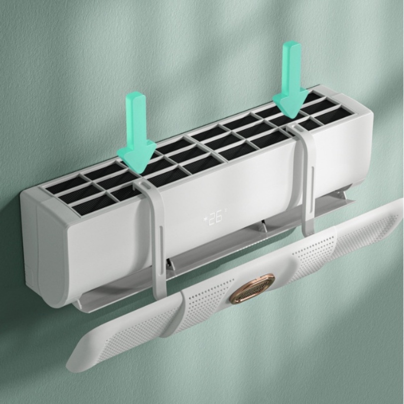 [Hàng Có Sẵn] Tấm Chắn Gió Trực Tiếp Không Đục Lỗ Cho Máy Điều Hòa Alat Pesongan Udara