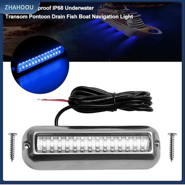 ☃Phụ Kiện Trang Trí Nhà Cửa Kiểu Dáng Dễ Thương Xinh Xắn☃ Set 2 Đèn Dưới Nước 42LED 50W DC 10-30V 90 Độ Bằng Thép Không Gỉ Chống Thấm Nước