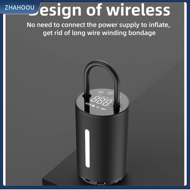 ☃Phụ Kiện Trang Trí Nhà Cửa Kiểu Dáng Dễ Thương Xinh Xắn☃ Máy Bơm Lốp Xe Hơi Cầm Tay Không Dây Thông Minh Hiển Thị Kỹ Thuật Số