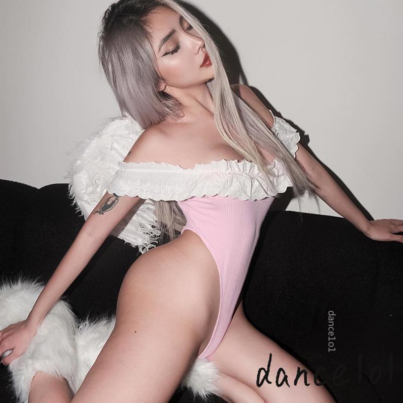 Bodysuit Ren Trễ Vai Nhún Bèo 1O1