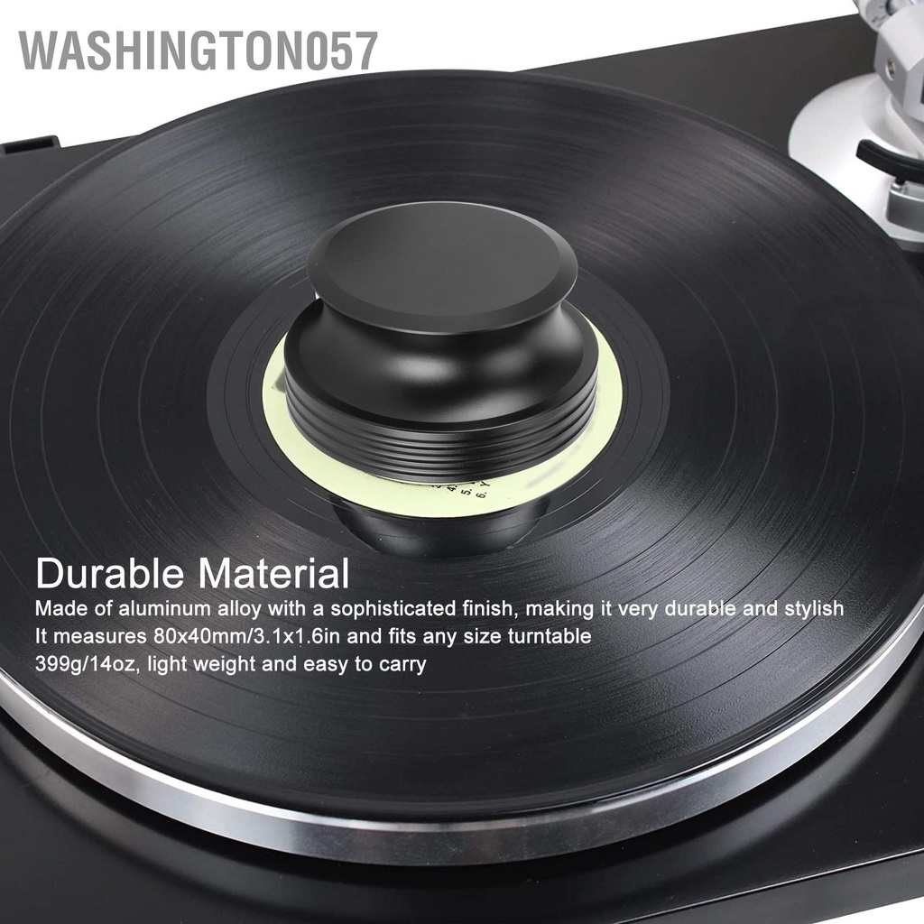 Washington057 LP Vinyl Bàn Xoay Ổn Định Đĩa Hợp Kim Nhôm HiFi Ghi Trọng Lượng Giảm Rung Cho Kỷ Lục Người Chơi