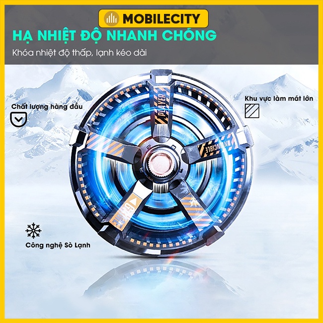 Quạt Tản Nhiệt Điện Thoại Sò Lạnh MEMO CXA3  - LED Gaming/Nam Châm Siêu Mạnh - MobileCity Sài Gòn