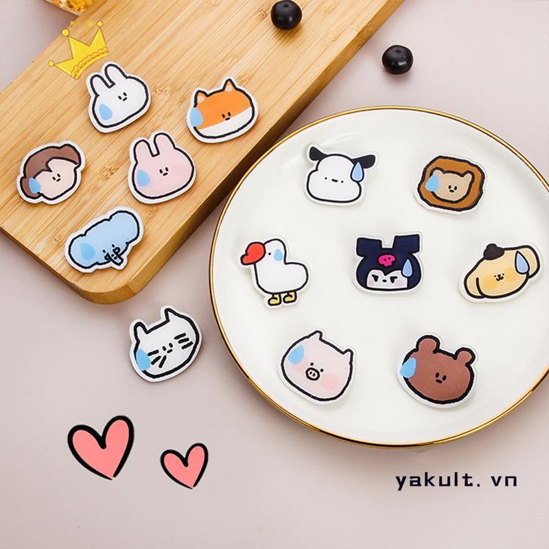 yakult trâm cài acrylic Huy Hiệu Cài Áo Hình Emoji Dễ Thương DIY