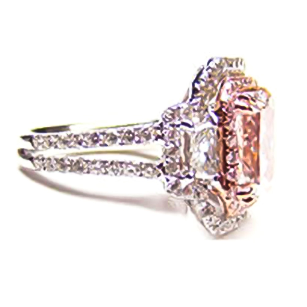 Nhẫn Đính Hôn Mặt Vuông Đính Đá Zircon Đơn Giản