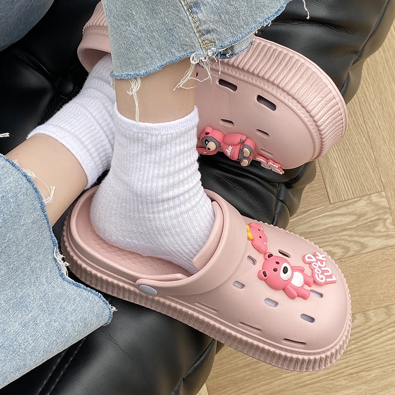 ISAHINI dép nữ dép bánh mì dép nữ dép đi trong nhà đế mềm chống trượt 19Z23050610