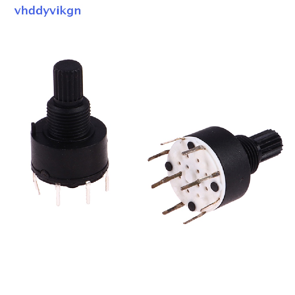 1 Cái Công Tắc Xoay Tròn 1 / 2 Cực 3 / 4 / 5 / 6 / 8 Vị Trí SR16 16mm DC60V 0.3A 15mm