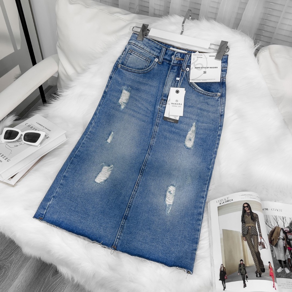 CHÂN VÁY JEAN LỬNG XƯỚC ĐÙI THỜI THƯỢNG