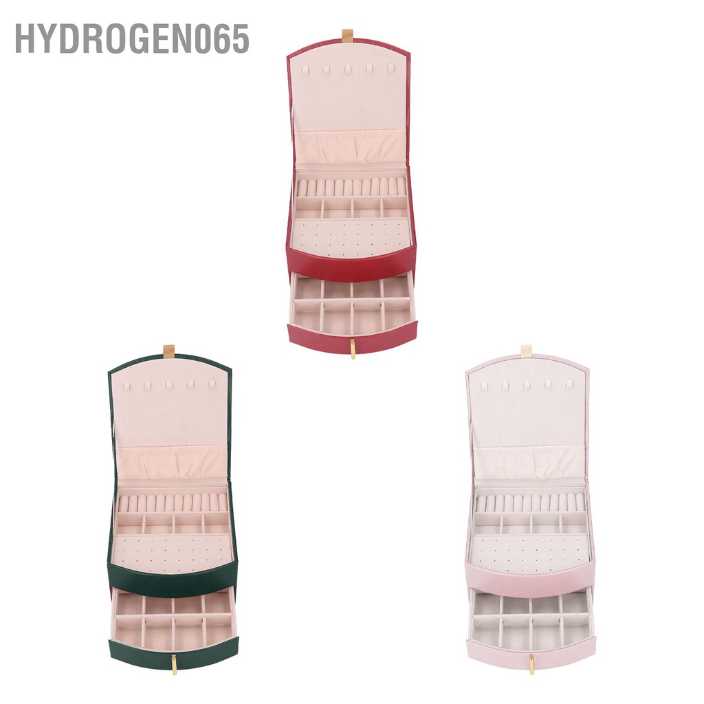 Hydrogen065 Hộp Đựng Trang Sức Đa Năng 2 Lớp Dung Lượng Cao Cho Bông Tai Chủ
