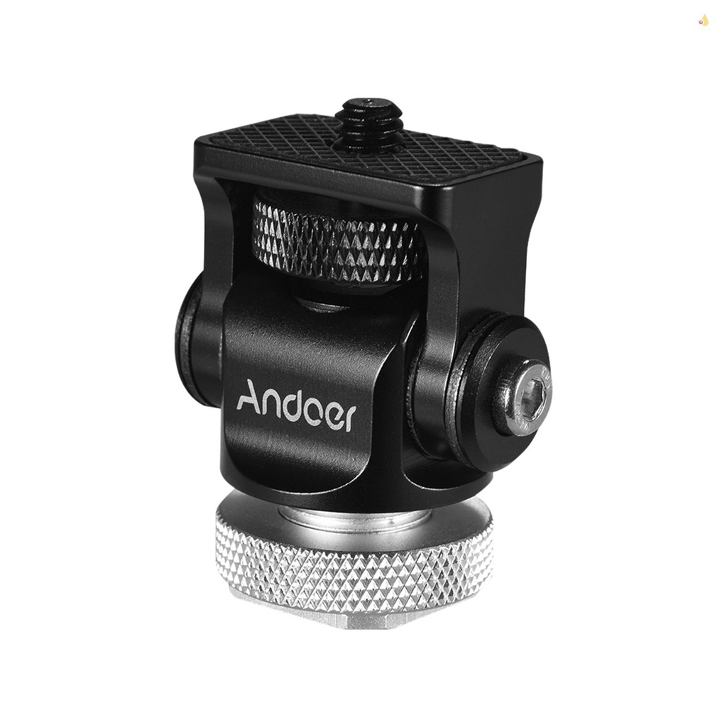 Andoer 180° Ốc Vít 1 / 4 Inch Mini Cho Máy Ảnh DSLR / Đèn LED / Microphone Tiện Dụng
