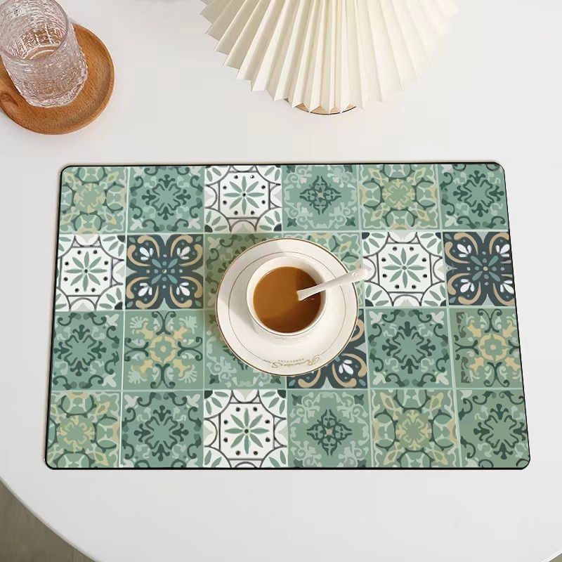 Tấm Lót Bàn Ăn Cách Nhiệt Chống Trượt Họa Tiết Mandala Phong Cách Cổ Điển Tiện Dụng