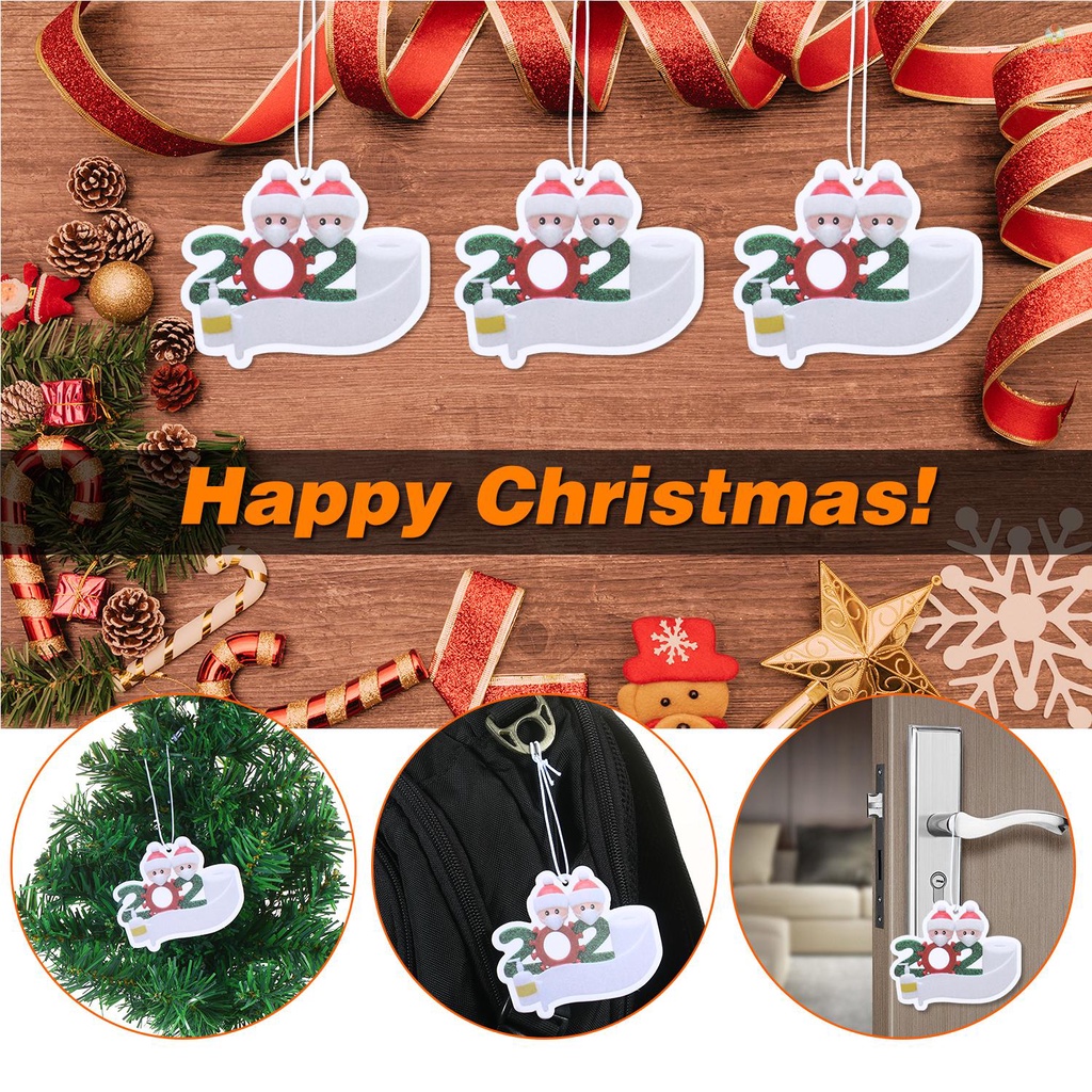 Set 2 Phụ Kiện Treo Trang Trí Cây Thông Giáng Sinh Hình Ông Già Noel / Người Tuyết / Ông Già Noel / Người Tuyết DIY 2020