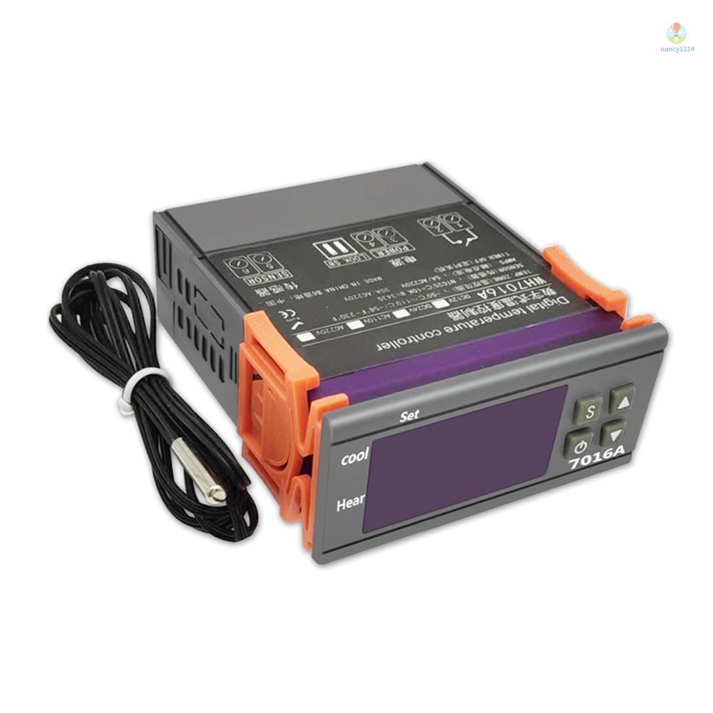Công Tắc Điều Khiển Nhiệt Độ Kỹ Thuật Số 7016A 30A Công Suất °C °F Thiết Bị Cảm Biến Nhiệt Độ NTC Cho Tủ Lạnh