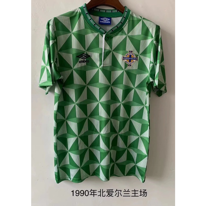 Áo Thun Thể Thao Bóng Đá Ngắn Tay Đội Tuyển Bắc Ireland 1990 S-XXL