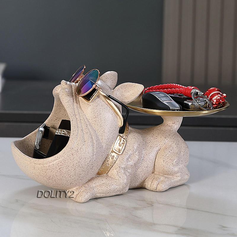 [Dolity2] Khay Đựng Trái Cây / Đồ Dùng Hình Tượng Cún Bằng Nhựa Resin Điêu Khắc