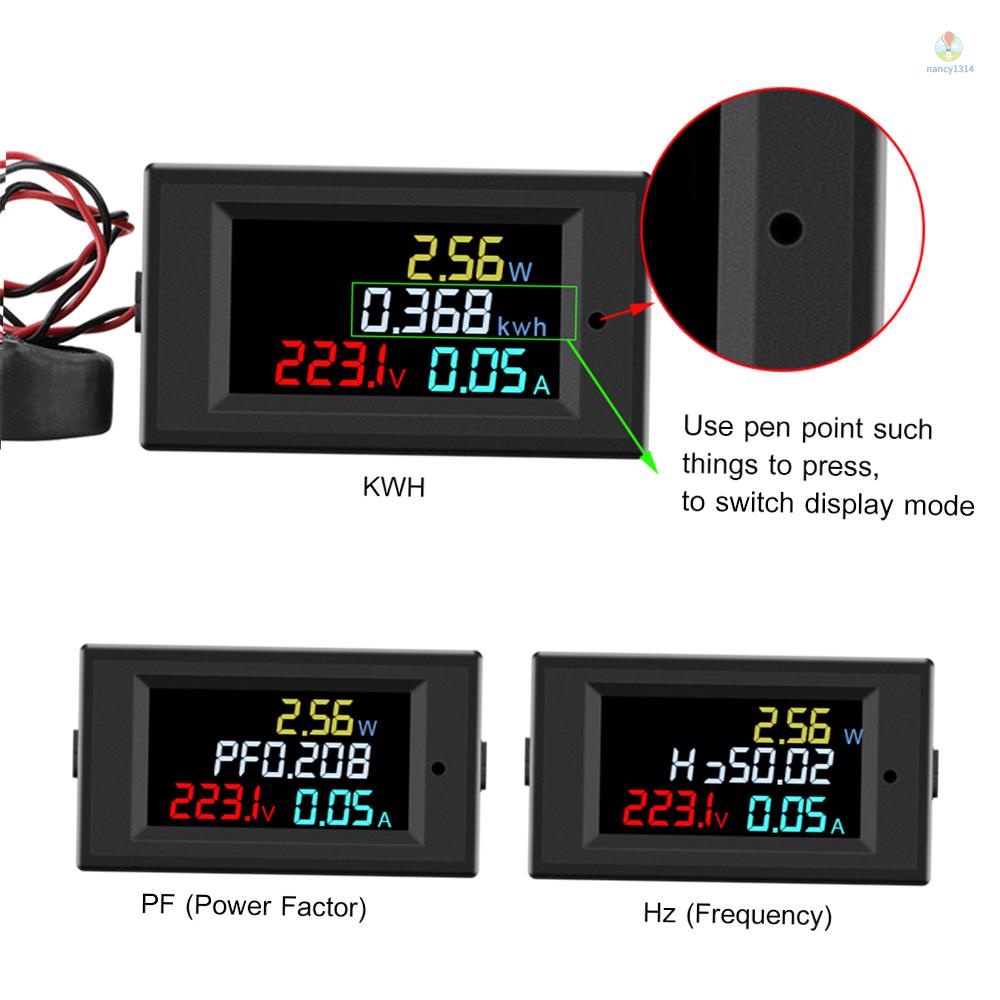 Đồng Hồ Vạn Năng Kỹ Thuật Số AC 80-300V Màn Hình LCD 100A CT