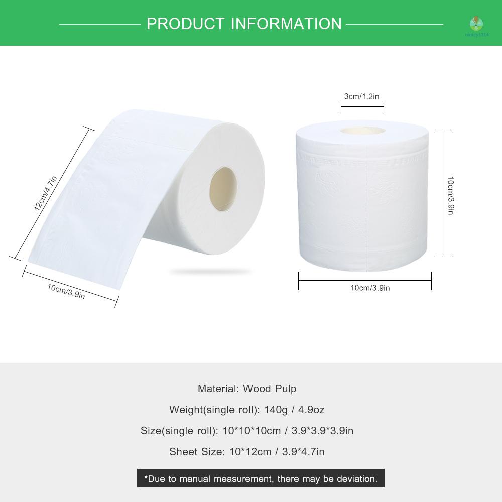 Cuộn Giấy Vệ Sinh 10 * 12cm Bằng Bột Giấy 270 4 Lớp Tiện Dụng Cho Gia Đình / Khách Sạn / Siêu Thị 140g