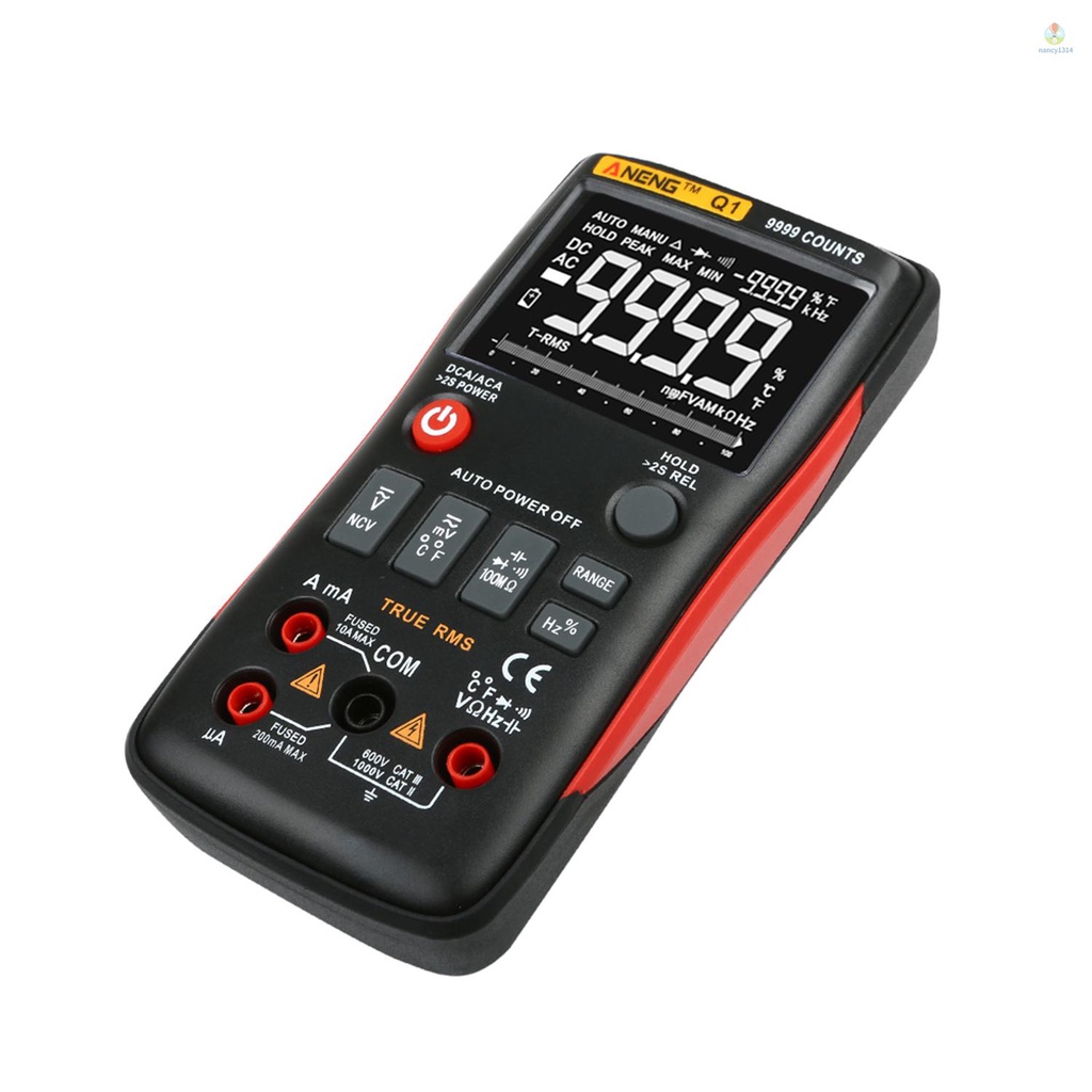 Vạn Năng Kế Điện Tử ANENG 9999 True RMS Cầm Tay Mini Độ Chính Xác Cao AC / DC