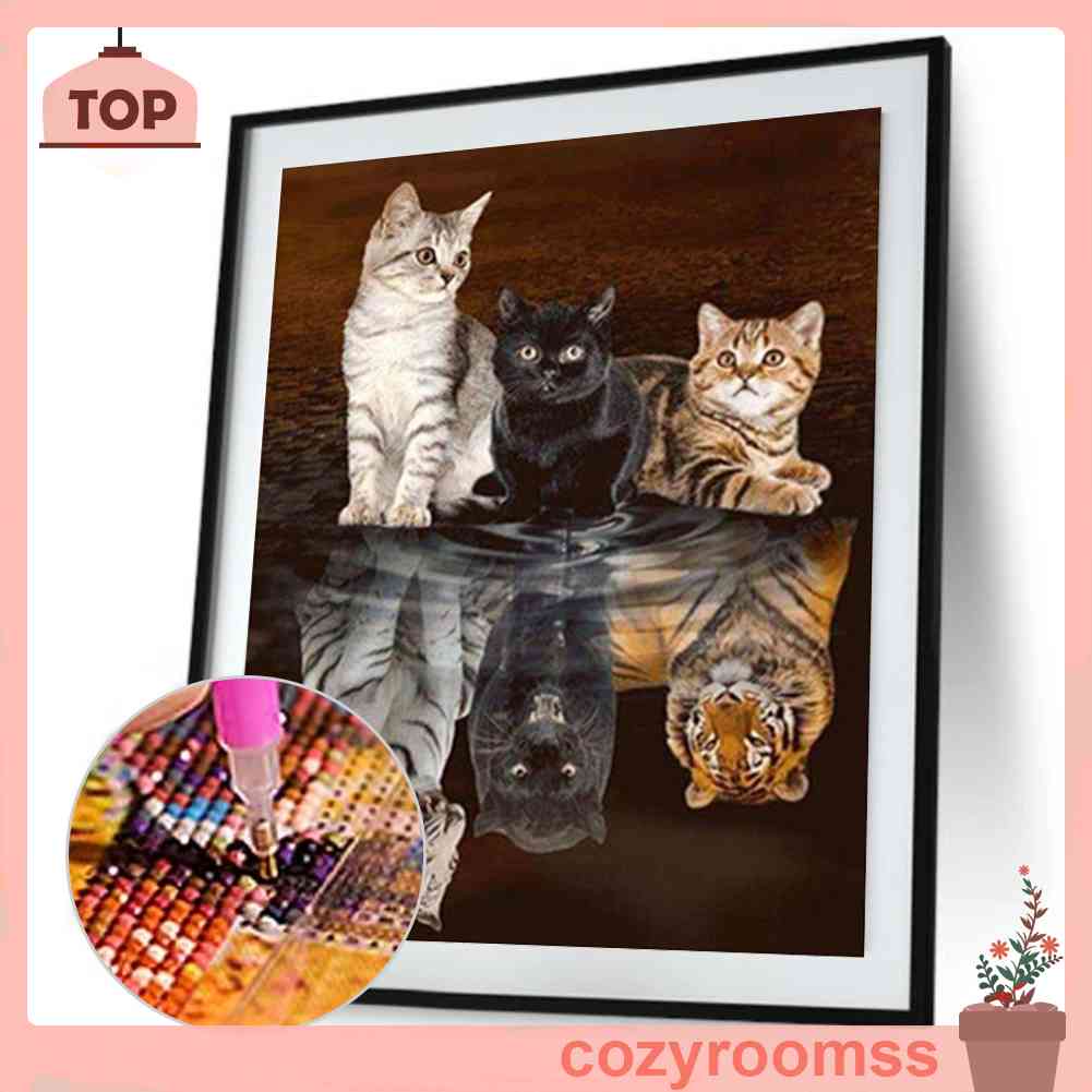 Tranh Đính Đá Kim Cương Toàn Bộ 5D DIY Hình Vẽ Động Vật