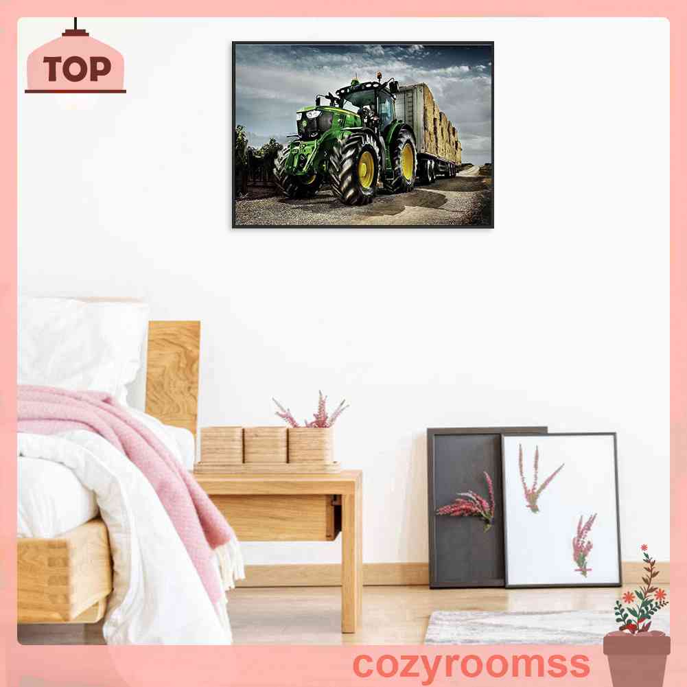 Tranh Thêu Trang Trí Thủ Công 5D Hình Phương Tiện Giao Thông (Mũi Thêu Hình X