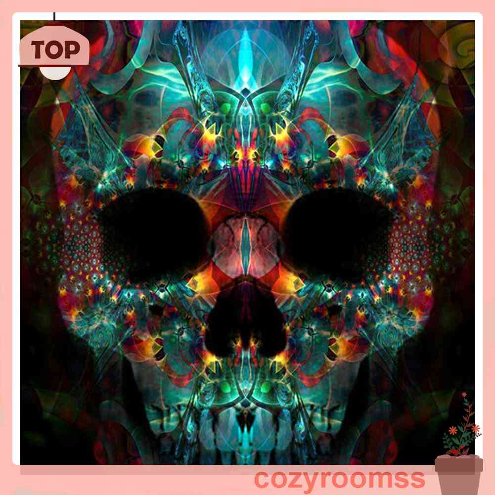 Tranh Đính Đá Kim Cương Toàn Bộ 5D DIY Hình Đầu Lâu Mới Lạ