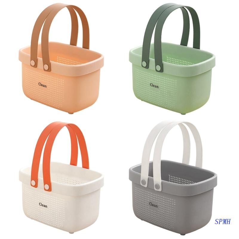 Giỏ Đựng Đồ Dùng Bằng Nhựa Thiết Kế Nhỏ Gọn Kèm Tay Cầm Tiện Dụng Cho Dorm