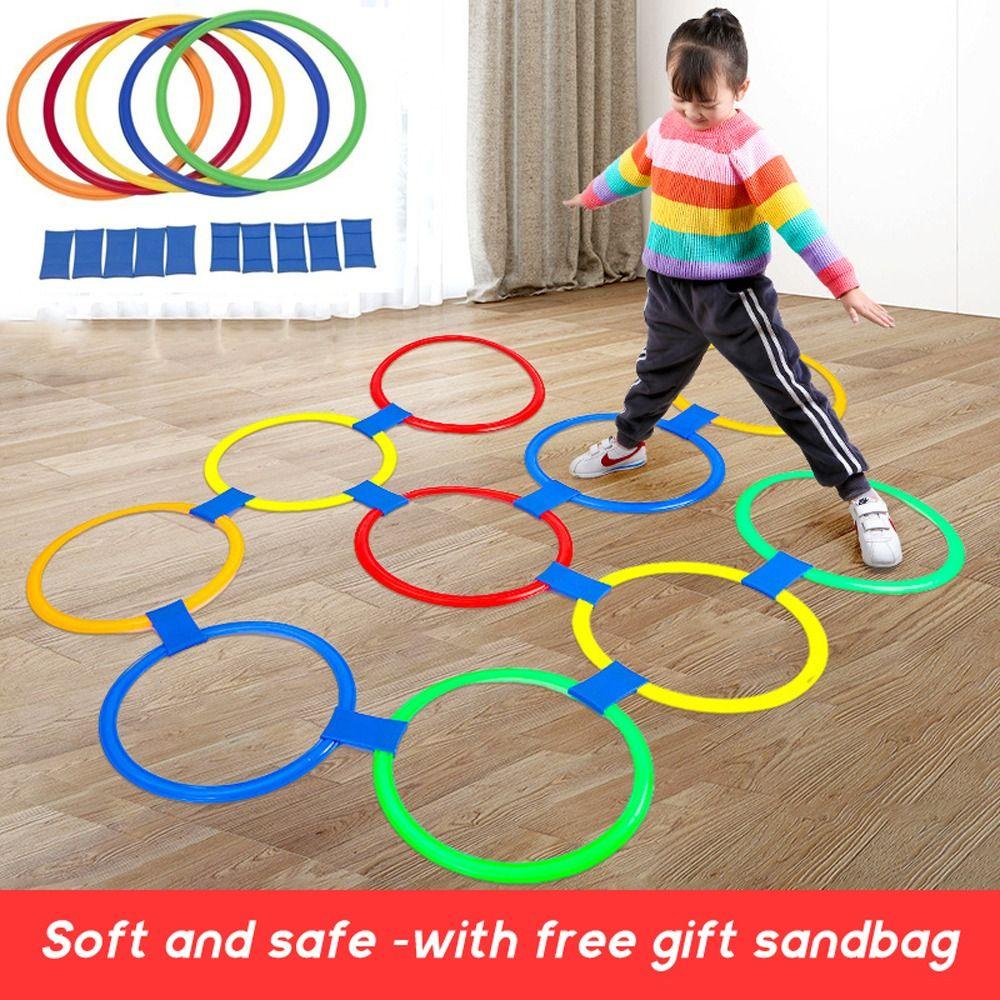 Set 10 Đồ Chơi Nhảy Vòng Tròn Luyện Tập Thể Thao Ngoài Trời Vui Nhộn
