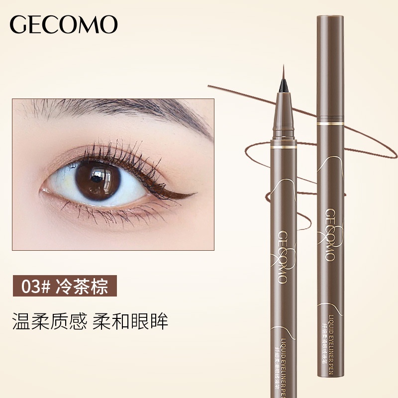 Bút Kẻ Mắt Nước Gecomo Siêu Mịn Nhanh Khô Chống Nước Chống Mồ Hôi Lâu Trôi