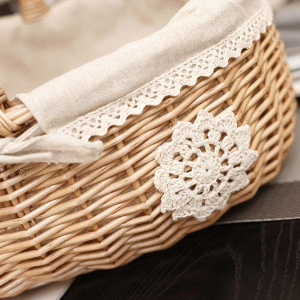 Giỏ Đan Hình Oval Đựng Đồ Chơi Đi Dã Ngoại Tiện Dụng