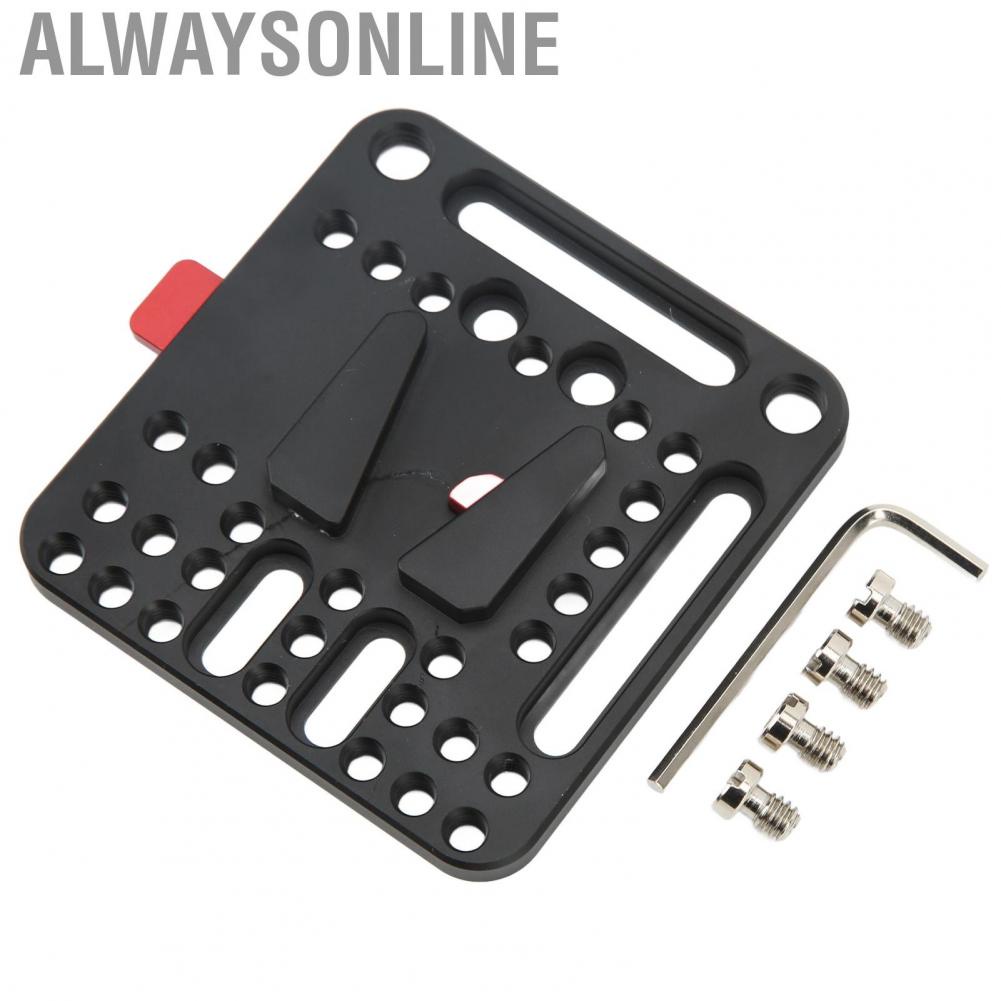 Alwaysonline V Mount Battery Plate  Anodizing Quick Release Power Supply Widely Compatible for Camera Shooting
