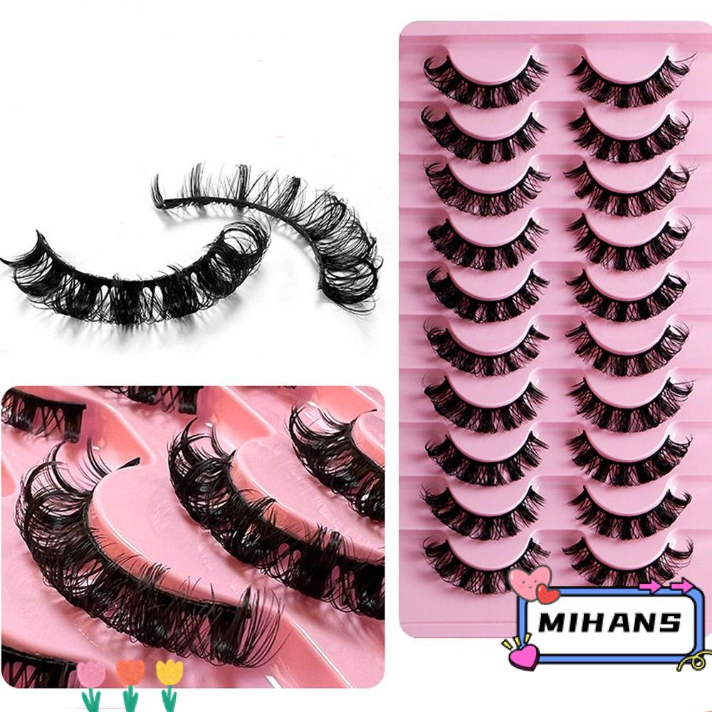Set 10 Cặp Lông Mi Giả Cong Nối Dài Mi Trang Điểm Chuyên Nghiệp