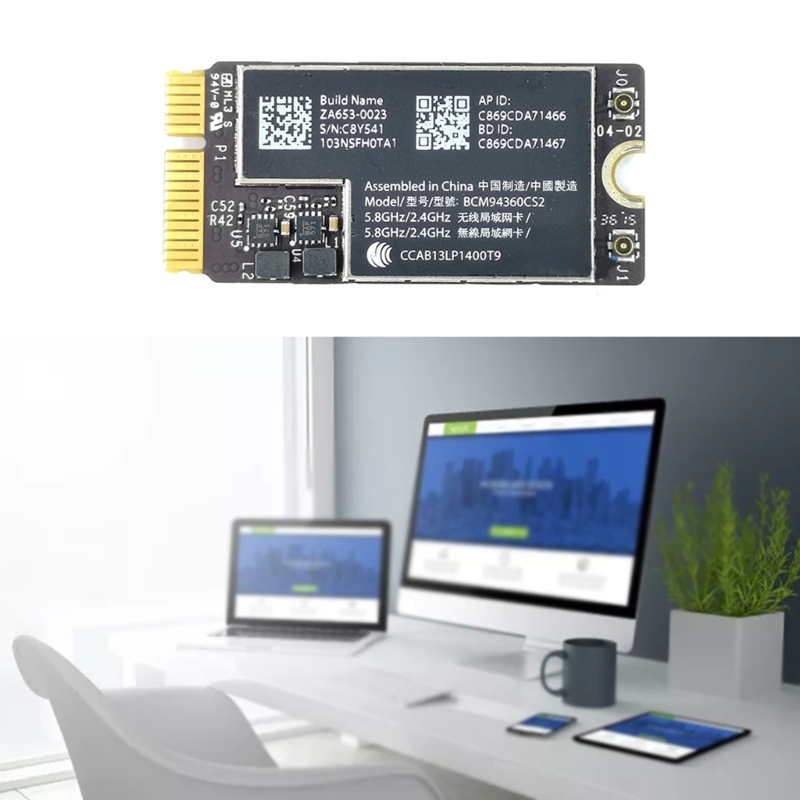Thẻ Wifi BCM94360CS2 Cho Máy Bay Điều Khiển Từ Xa A1466 A1465 BT4.0 forBook Air 2013-17