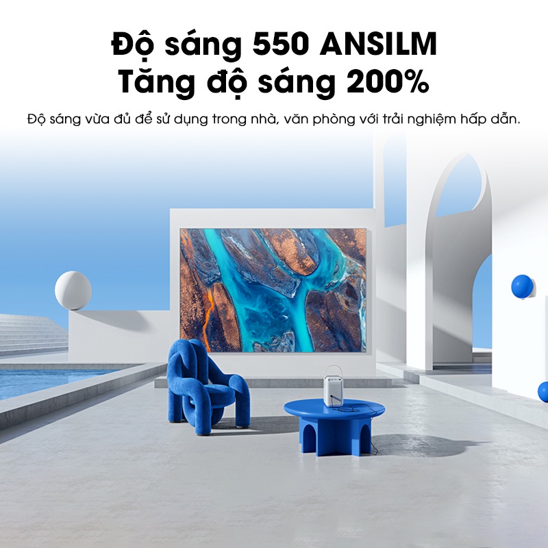 Máy chiếu không dây Xiaomi Wanbo T6 Max bản Quốc Tế 2 + 16GB AI Điều khiển bằng giọng nói Rạp hát tại nhà