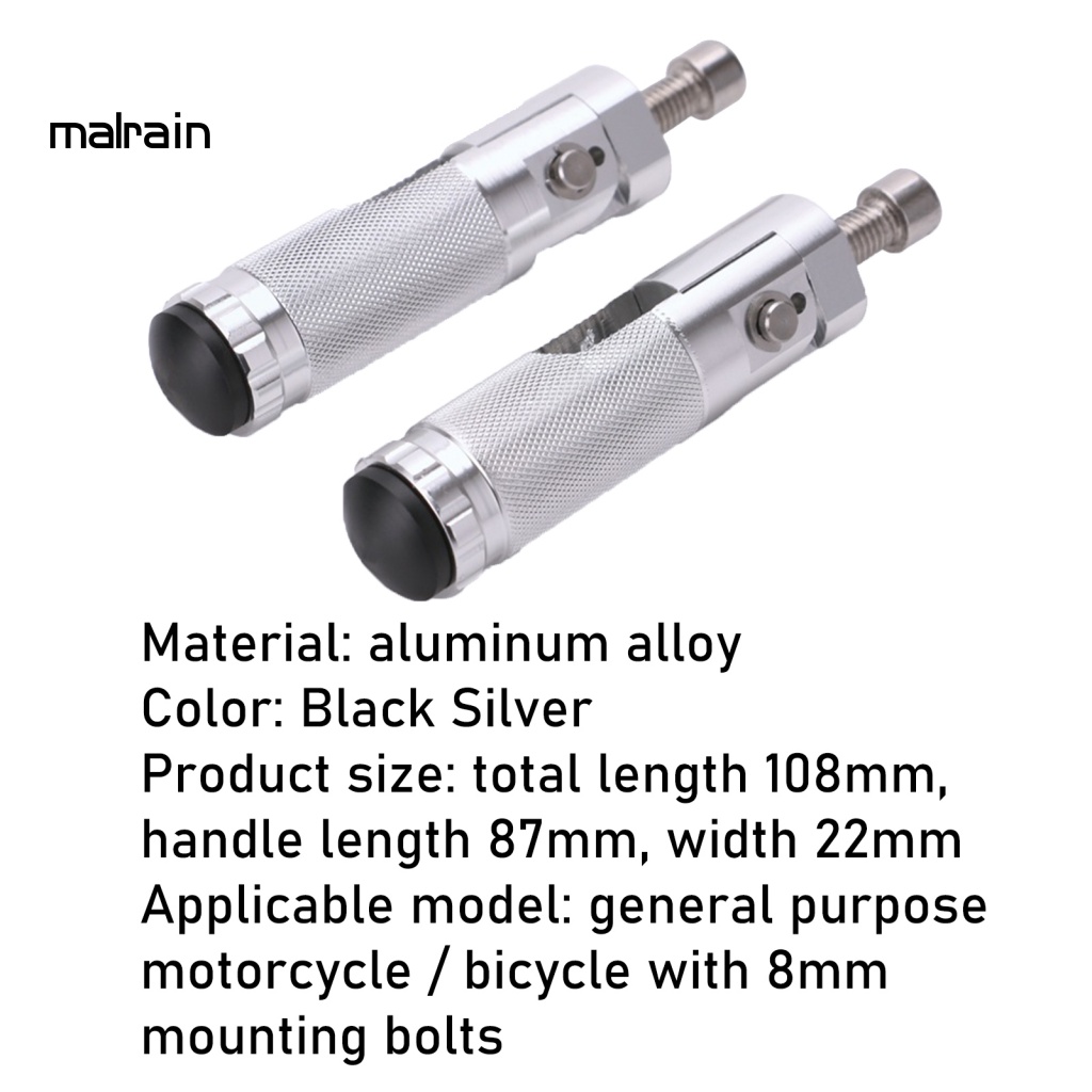 Bàn Đạp Xe Máy / Xe Đạp Màu Trơn Gấp Gọn Chống Trượt