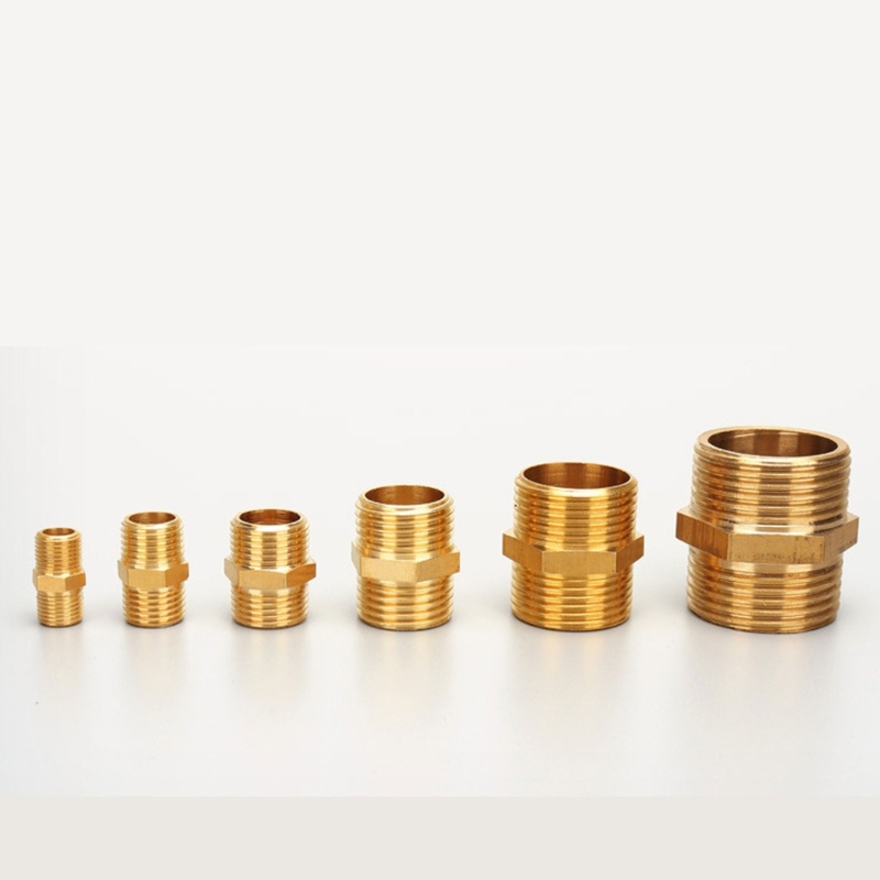 Đầu Nối Ống Nước Hình Lục Giác Bằng Đồng Thau Dày Dặn Chuyên Dụng