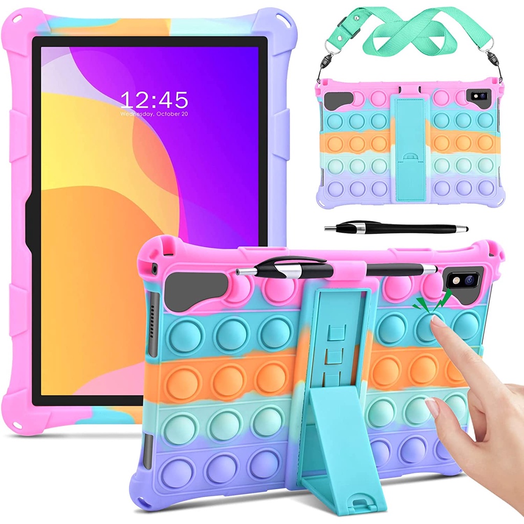 Free stylus Bao Đựng Máy Tính Bảng Bằng silicon Mềm Có Dây Đeo Vai Và Giá Đỡ Cho htc a103 2022 10.1 "