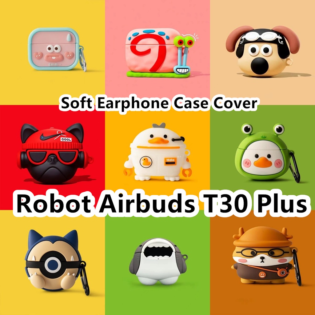 Ốp Điện Thoại Mềm Hình Cún Shiba Inufor Robot Airbuds T30 Plus Cho Robot Airbuds T30 Plus