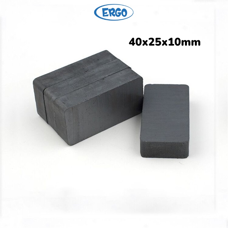 Nam châm ferrite khối kích thước 40x25x10mm