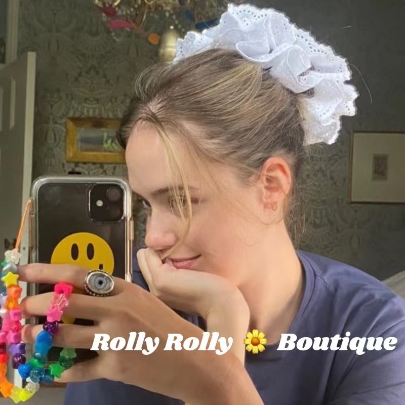 Dây Buộc Tóc Cotton Phối Ren Handmade Phong Cách Lolita Mới 2023