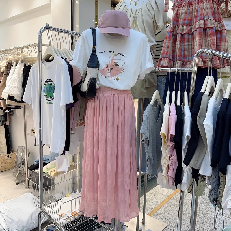 HIIXIIVI Áo Thun 100% Cotton Tay Ngắn Phong Cách Hàn Quốc Mới