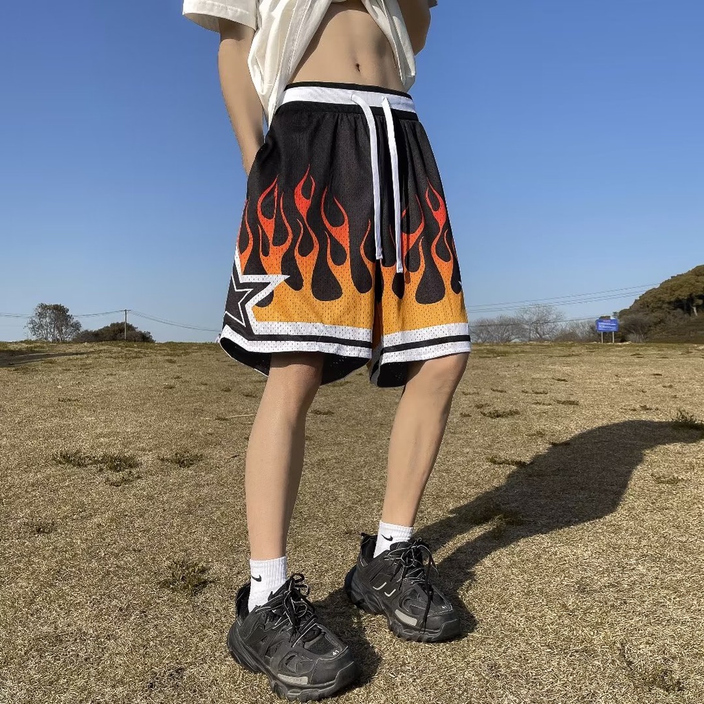 Quần Short Thể Thao Bóng Rổ Hai Lớp Lưới Thoáng Khí Nhanh Khô Thời Trang Đường Phố Cao Cấp Beaoyuan