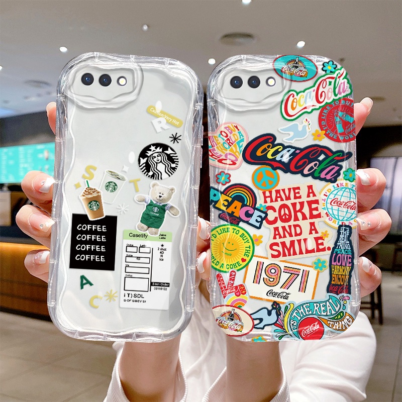 Ốp lưng oppo a3s ốp lưng oppo a12e Ốp Điện Thoại Màu Kem Cho oppo a3s a12e