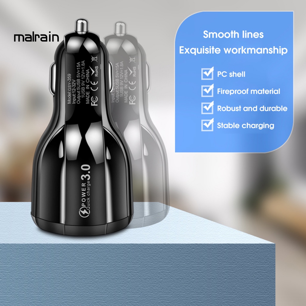 Ổ Cắm Tẩu Thuốc Lá 5 Cổng Tiện Dụng Cho Xe Hơi / Xe Tải