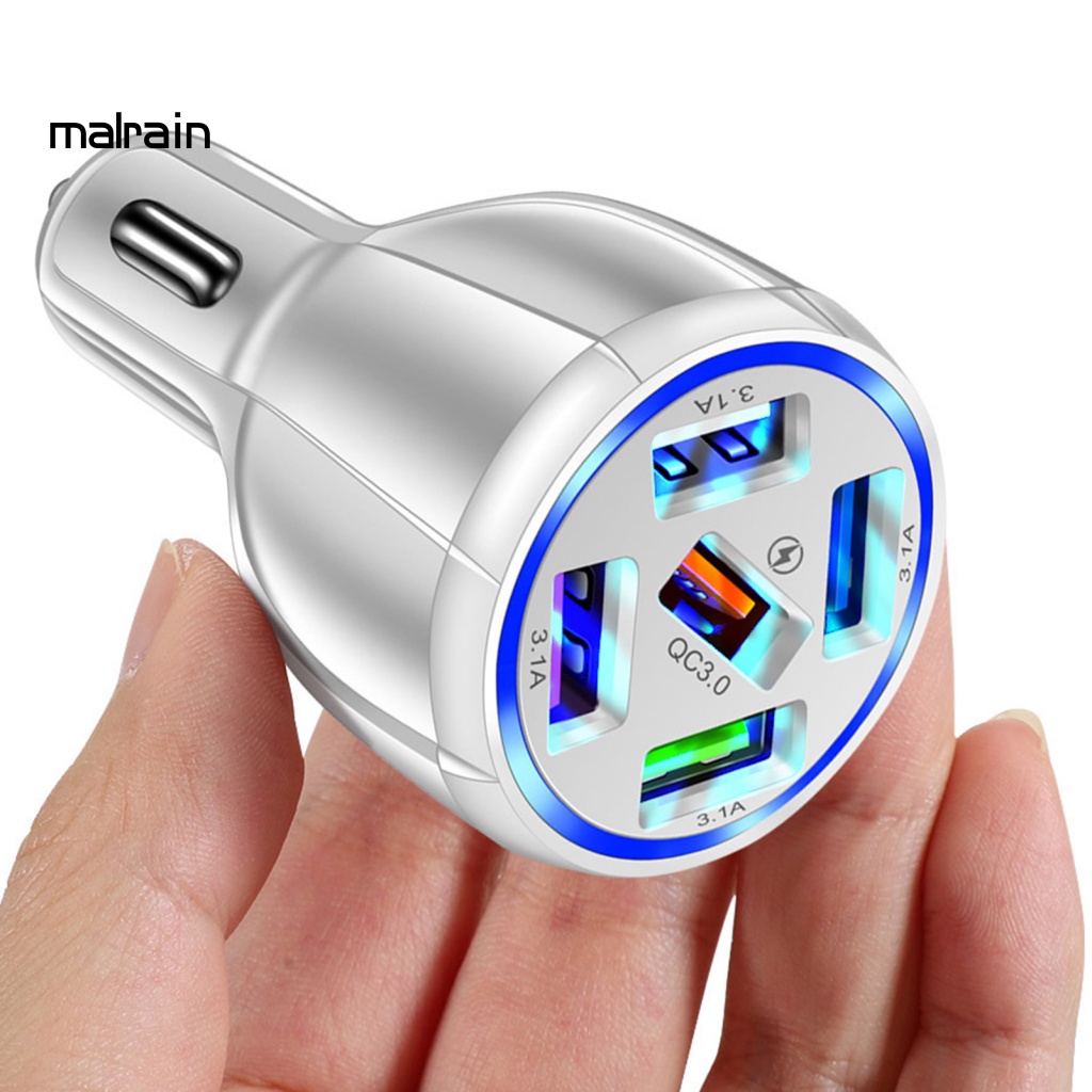 Ổ Cắm Tẩu Thuốc Lá 5 Cổng Tiện Dụng Cho Xe Hơi / Xe Tải