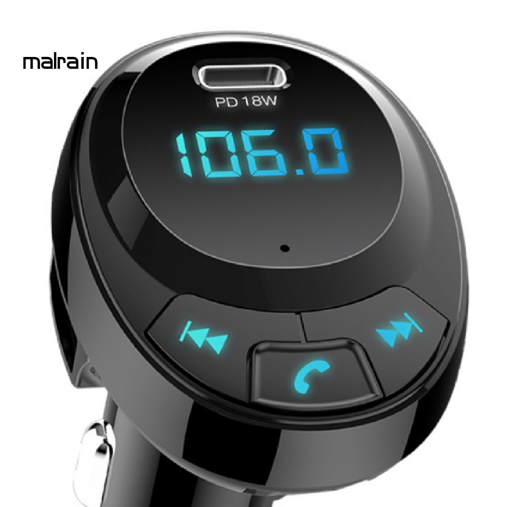 Máy Phát Nhạc Bluetooth 5.0 PD18W Sạc Nhanh Không Dây Cho Xe Hơi